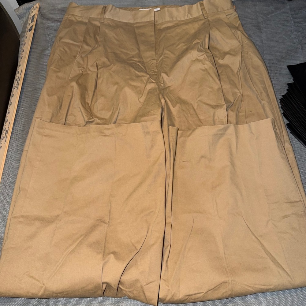 Good American Good Khaki Wide Leg Crop Pants Size 16 Womens Casual - Picture 7 of 9